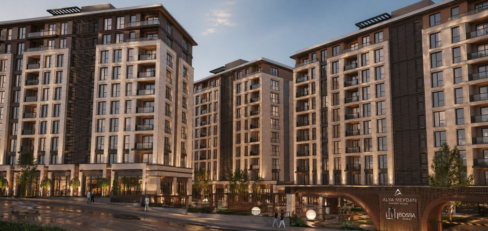 Alya City Veliefendi residential blocks and entrance in Zeytinburnu