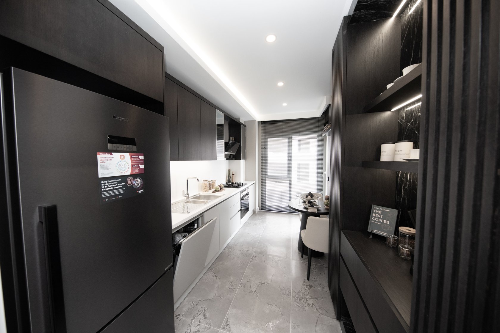 Alya Konutları Merkezefendi sample apartment kitchen