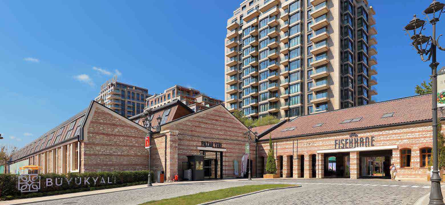 Büyükyalı entrance and the restored Fişekhane building