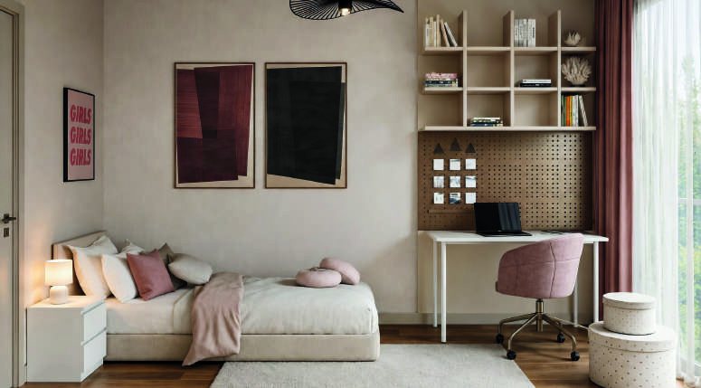 Diamond Marin bedroom with study corner