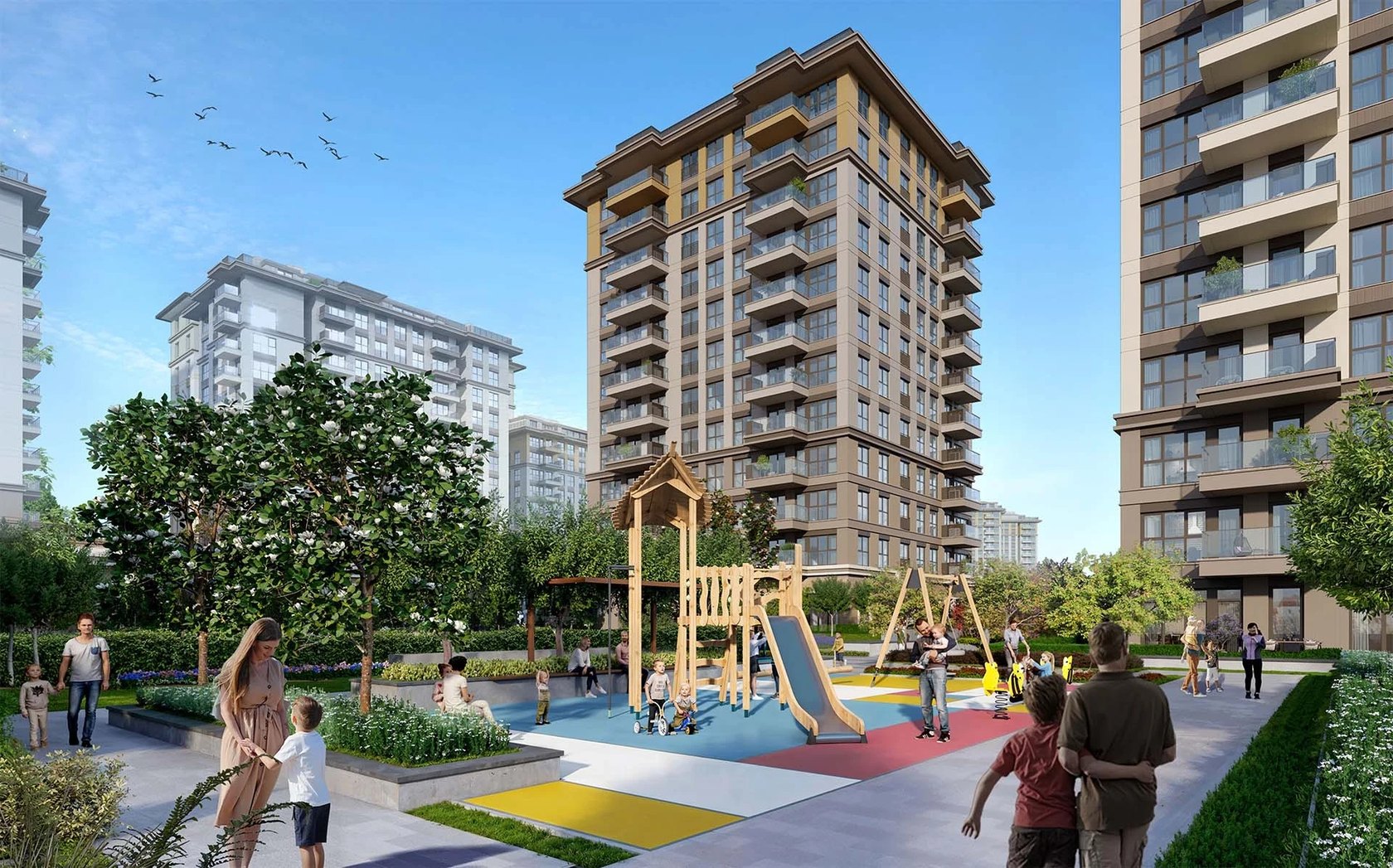 Hayat Flora children's playground between the blocks
