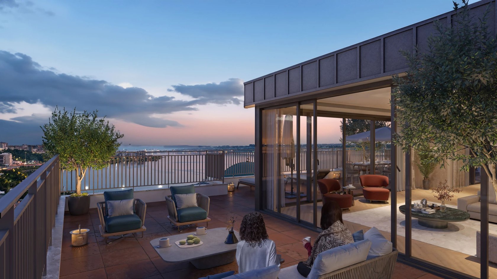 Hayat Flora terrace home looking towards the sea