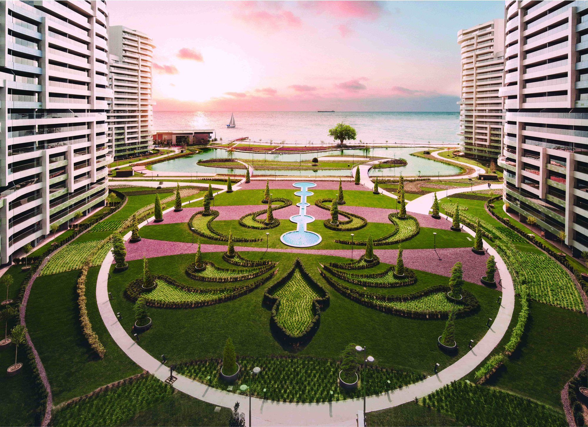 Sea Pearl Ataköy Ottoman-style gardens opening onto the sea